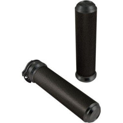 PartzBiz HD--The Speed Merchant Black Alumimum Speed Grips for 1" Bars Harley Cable Throttle | SM-AG100B