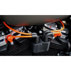 PartzBiz HD--Sumax 30838 Orange Pro Spark Plug Wires 8mm Harley M8 Softail 18-21