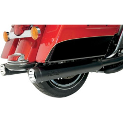 PartzBiz HD--SuperTrapp 147-65224 Black Stout CVO 4" Slip On Mufflers Pair 10-16 Harley FLHT 1801-0587 18010587