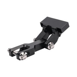 PartzBiz HD--Thrashin OG Riser Speedometer Gauge Relocation Bracket Black Aluminum Harley