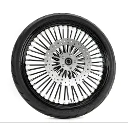 PartzBiz HD - Black Out 21” 2.15” Spoke Front Wheel Tire Harley Softail Dyna Package 00-07 SDB PartzBiz HD - Black Out 21” 2.15” Spoke Front Wheel Tire Harley Softail Dyna Package 00-07 SDB