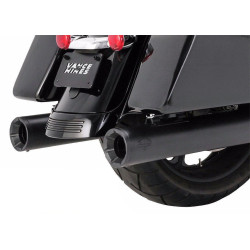 PartzBiz HD--Vance & Hines Black 400 Eliminator Slip Ons Mufflers Exhaust Harley 17+ Touring