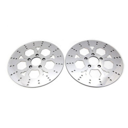PartzBiz HD--11.5” 5-Spoke Dual Disc Brake Rotor Set Pair Harley Touring Wide Glide Dyna FXR