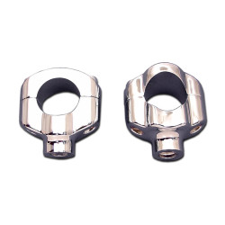 PartzBiz HD--1-1/4” Riser Kit Set Pair Chrome Short Shorty Harley Big Twin XL V-Rod 2007+