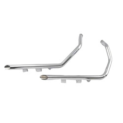 PartzBiz HD--1 3/4” Chrome Side Slash Cut Custom Drag Pipes Exhaust 04-2006 Harley Sportster