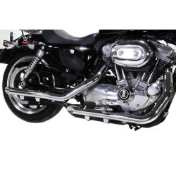 PartzBiz HD--Chrome 2” Slip On Muffler Drag Pipes Exhaust Harley Sportster 2004-2013