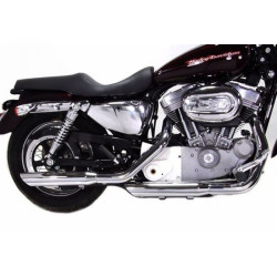 PartzBiz HD--Chrome 3” Slash Down Cut Slip On Muffler Exhaust Harley Sportster 2004-2013 Iron