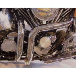 PartzBiz HD--2 1/4” BitchSlap Chrome LAF Full Exhaust Headers Drag Pipes Harley Softail FXST