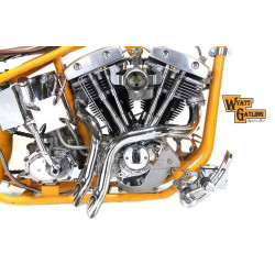 PartzBiz HD--1 3/4” LAF L.A.F Chrome Y Down Draft Drag Pipes Exhaust 71-84 Harley Shovelhead