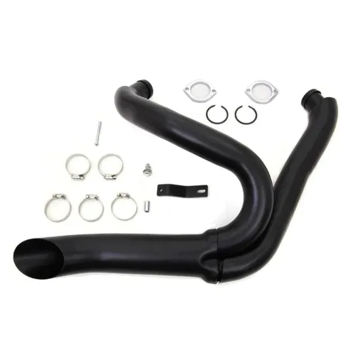 PartzBiz HD: 3446501-Black Wyatt Gatling 2 into 1 Exhaust Lake Pipe Header Kit Harley Chopper 18mm O2 PartzBiz HD: 3446501-Black Wyatt Gatling 2 into 1 Exhaust Lake Pipe Header Kit Harley Chopper 18mm O2