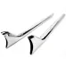PartzBiz HD: 3444956-Chrome 30” Slip-On Fishtail Mufflers Exhaust Pipes Harley Chopper Bobber Custom