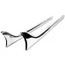 PartzBiz HD: 3444956-Chrome 30” Slip-On Fishtail Mufflers Exhaust Pipes Harley Chopper Bobber Custom