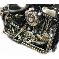 PartzBiz HD--1 3/4” Chrome Slash Cut Custom Drag Pipes Exhaust 1986-2003 Harley Sportster XL