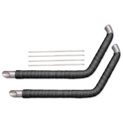 PartzBiz HD--1 3/4” Chrome Slash Cut Header Wrap Drag Pipes Exhaust 1986-03 Harley Sportster