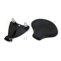 PartzBiz HD--Black Leather Solo Seat Mount Kit Replica Harley Sportster XL 2010+ Twin Cam Evo