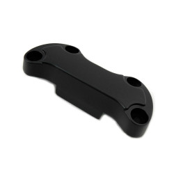 PartzBiz HD--Black Smooth w Skirt 1" Handlebar Clamp Cover Harley FL FX 99-Up 25-0593