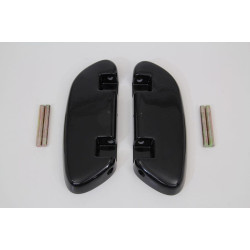 PartzBiz HD--Black Passenger Footboard Floorboard Shell Set w/o Rubber Harley Touring 93-17
