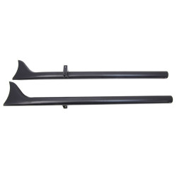 PartzBiz HD--36" Fishtail Drag Pipe Slip-On Exhaust Set Black Indian Chief Models 15-Up