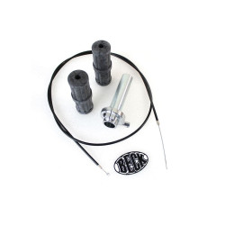 PartzBiz HD--1/4" Turn Throttle Kit for 1" Handlebars w/ 60" Cable Harley FL XL FX 76-96