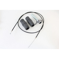 PartzBiz HD--1/4" Turn Throttle Kit for 1" Handlebars w/ 60" Cable Harley & Custom Chopper 