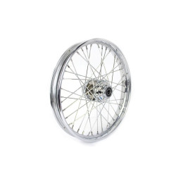 PartzBiz HD--Chrome 21" x 2.15" Front 40 Spoke Front Wheel Harley Dyna Wide 07-11 OE 43700-08